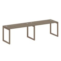 Metal System Quattro 5x5 50БО.СМ-2.3 (Вяз благородный/Мокко) Рабочая станция на 2 раб.места на О-образном м/к