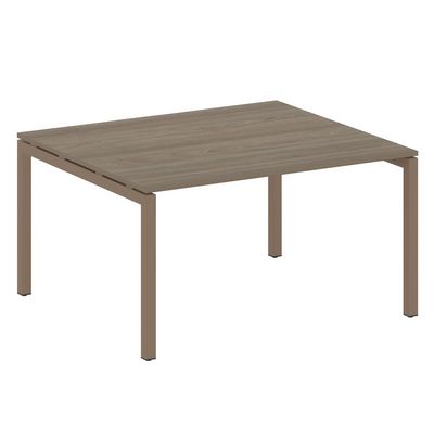 Metal System Quattro 5x5 50БП.ПРГ-1.3 (Вяз благородный/Мокко) Переговорный стол на П-образном м/к