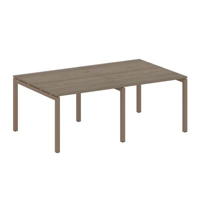 Metal System Quattro 5x5 50БП.ПРГ-2.1 (Вяз благородный/Мокко) Переговорный стол на П-образном м/к