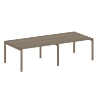 Metal System Quattro 5x5 50БП.ПРГ-2.3 (Вяз благородный/Мокко) Переговорный стол на П-образном м/к