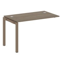 Metal System Quattro 5x5 50БП.ПРС-СП-1.2 (Вяз благородный/Мокко) Проходной наборный элемент рабочей станции на П-образном м/к