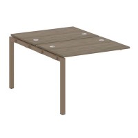 Metal System Quattro 5x5 50БП.ПРС-СП-2.1 (Вяз благородный/Мокко) Проходной наборный элемент рабочей станции на П-образном м/к