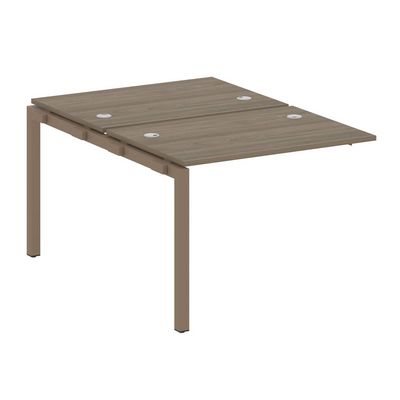 Metal System Quattro 5x5 50БП.ПРС-СП-2.1 (Вяз благородный/Мокко) Проходной наборный элемент рабочей станции на П-образном м/к