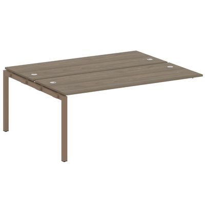 Metal System Quattro 5x5 50БП.ПРС-СП-2.5 (Вяз благородный/Мокко) Проходной наборный элемент рабочей станции на П-образном м/к