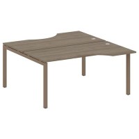 Metal System Quattro 5x5 50БП.РАС-СА-2.1 (Вяз благородный/Мокко) Рабочая станция криволинейная на П-образном м/к