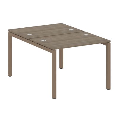 Metal System Quattro 5x5 50БП.РАС-СП-2.1 (Вяз благородный/Мокко) Рабочая станция на П-образном м/к