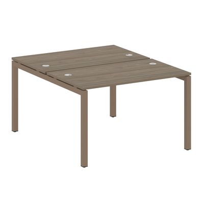 Metal System Quattro 5x5 50БП.РАС-СП-2.2 (Вяз благородный/Мокко) Рабочая станция на П-образном м/к