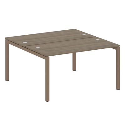 Metal System Quattro 5x5 50БП.РАС-СП-2.3 (Вяз благородный/Мокко) Рабочая станция на П-образном м/к