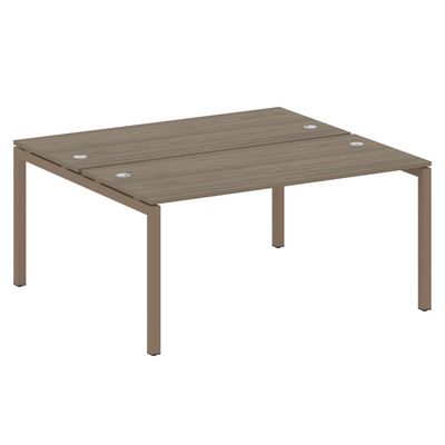 Metal System Quattro 5x5 50БП.РАС-СП-2.4 (Вяз благородный/Мокко) Рабочая станция на П-образном м/к