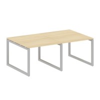 Metal System Quattro 5x5 50БО.ПРГ-2.1 (Акация лорка/Серый) Переговорный стол на О-образном м/к