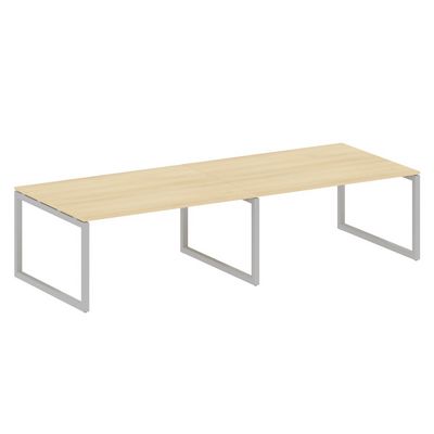 Metal System Quattro 5x5 50БО.ПРГ-2.4 (Акация лорка/Серый) Переговорный стол на О-образном м/к