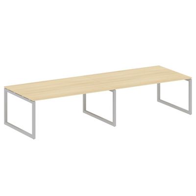 Metal System Quattro 5x5 50БО.ПРГ-2.5 (Акация лорка/Серый) Переговорный стол на О-образном м/к