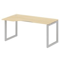 Metal System Quattro 5x5 50БО.СА-1 Л (Акация лорка/Серый) Стол криволинейный левый на О-образном м/к