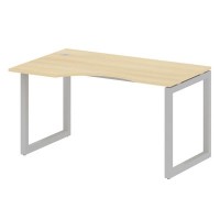 Metal System Quattro 5x5 50БО.СА-2 Л (Акация лорка/Серый) Стол криволинейный левый на О-образном м/к