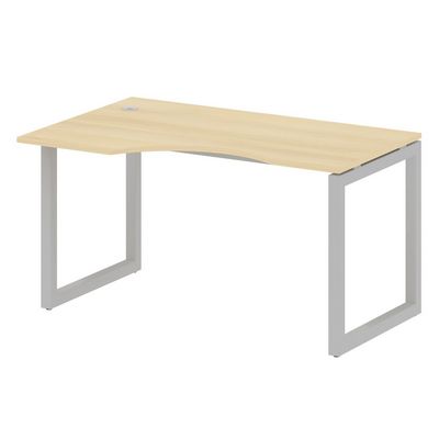 Metal System Quattro 5x5 50БО.СА-2 Л (Акация лорка/Серый) Стол криволинейный левый на О-образном м/к