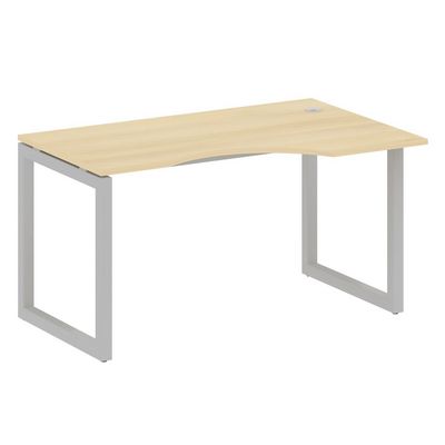 Metal System Quattro 5x5 50БО.СА-2 Пр (Акация лорка/Серый) Стол криволинейный правый на О-образном м/к