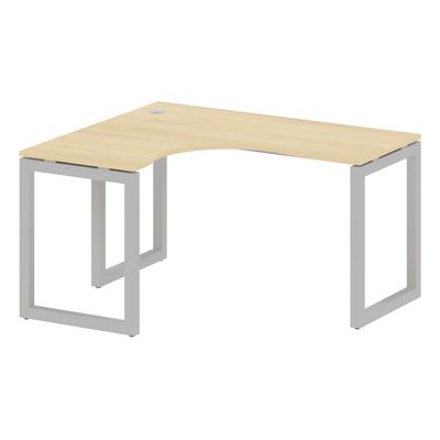 Metal System Quattro 5x5 50БО.СА-3 Л (Акация лорка/Серый) Стол криволинейный левый на О-образном м/к