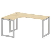 Metal System Quattro 5x5 50БО.СА-4 Л (Акация лорка/Серый) Стол криволинейный левый на О-образном м/к