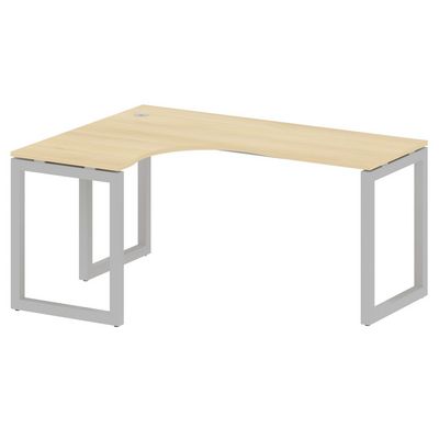 Metal System Quattro 5x5 50БО.СА-4 Л (Акация лорка/Серый) Стол криволинейный левый на О-образном м/к