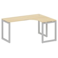 Metal System Quattro 5x5 50БО.СА-4 Пр (Акация лорка/Серый) Стол криволинейный правый на О-образном м/к