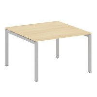 Metal System Quattro 5x5 50БП.ПРГ-1.2 (Акация лорка/Серый) Переговорный стол на П-образном м/к