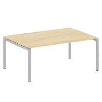 Metal System Quattro 5x5 50БП.ПРГ-1.5 (Акация лорка/Серый) Переговорный стол на П-образном м/к