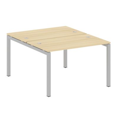 Metal System Quattro 5x5 50БП.РАС-СП-2.2 (Акация лорка/Серый) Рабочая станция на П-образном м/к