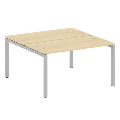 Metal System Quattro 5x5 50БП.РАС-СП-2.3 (Акация лорка/Серый) Рабочая станция на П-образном м/к