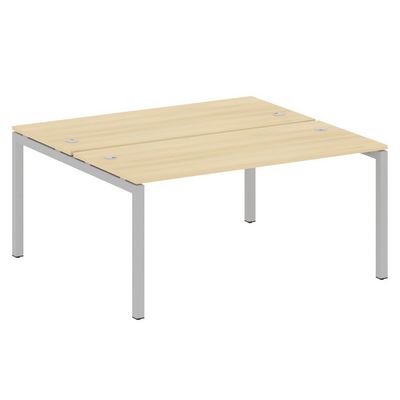 Metal System Quattro 5x5 50БП.РАС-СП-2.4 (Акация лорка/Серый) Рабочая станция на П-образном м/к