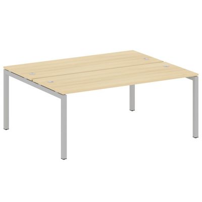 Metal System Quattro 5x5 50БП.РАС-СП-2.5 (Акация лорка/Серый) Рабочая станция на П-образном м/к