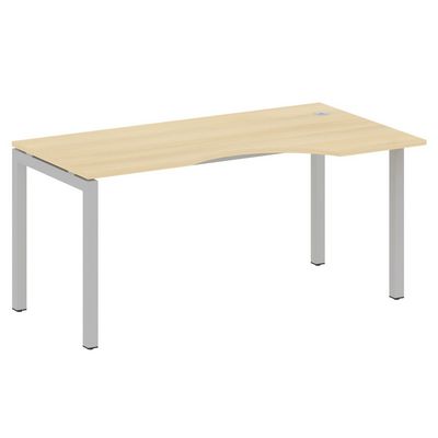 Metal System Quattro 5x5 50БП.СА-1 Пр (Акация лорка/Серый) Стол криволинейный правый на П-образном м/к