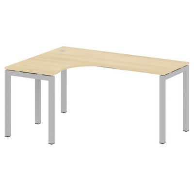 Metal System Quattro 5x5 50БП.СА-4 Л (Акация лорка/Серый) Стол криволинейный левый на П-образном м/к