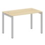 Metal System Quattro 5x5 50БП.СП-2 (Акация лорка/Серый) Стол письменный на П-образном м/к