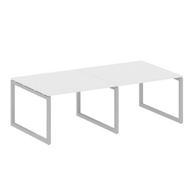 Metal System Quattro 5x5 50БО.ПРГ-2.2 (Белый/Серый) Переговорный стол на О-образном м/к