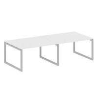 Metal System Quattro 5x5 50БО.ПРГ-2.3 (Белый/Серый) Переговорный стол на О-образном м/к
