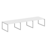 Metal System Quattro 5x5 50БО.ПРГ-3.3 (Белый/Серый) Переговорный стол на О-образном м/к
