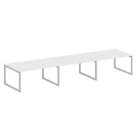 Metal System Quattro 5x5 50БО.ПРГ-3.4 (Белый/Серый) Переговорный стол на О-образном м/к