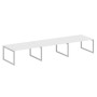 Metal System Quattro 5x5 50БО.ПРГ-3.4 (Белый/Серый) Переговорный стол на О-образном м/к