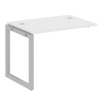 Metal System Quattro 5x5 50БО.ПРС-СП-1.1 (Белый/Серый) Проходной наборный элемент рабочей станции на О-образном м/к