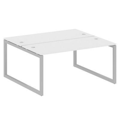 Metal System Quattro 5x5 50БО.РАС-СП-2.4 (Белый/Серый) Рабочая станция на О-образном м/к