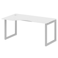 Metal System Quattro 5x5 50БО.СА-1 Л (Белый/Серый) Стол криволинейный левый на О-образном м/к