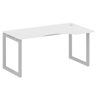 Metal System Quattro 5x5 50БО.СА-1 Пр (Белый/Серый) Стол криволинейный правый на О-образном м/к