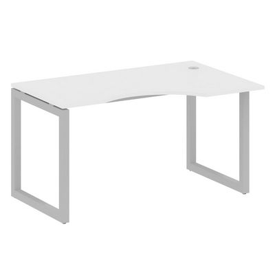 Metal System Quattro 5x5 50БО.СА-2 Пр (Белый/Серый) Стол криволинейный правый на О-образном м/к