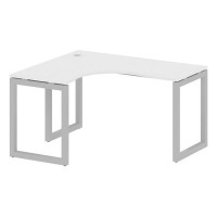 Metal System Quattro 5x5 50БО.СА-3 Л (Белый/Серый) Стол криволинейный левый на О-образном м/к