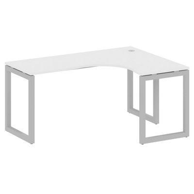 Metal System Quattro 5x5 50БО.СА-4 Пр (Белый/Серый) Стол криволинейный правый на О-образном м/к
