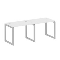 Metal System Quattro 5x5 50БО.СМ-2.1 (Белый/Серый) Рабочая станция на 2 раб.места на О-образном м/к