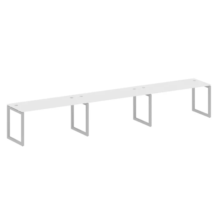 50БО.СМ-3.4 (Белый/Серый) Рабочая станция на 3 раб.места на О-образном м/к