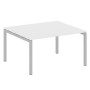 Metal System Quattro 5x5 50БП.ПРГ-1.3 (Белый/Серый) Переговорный стол на П-образном м/к