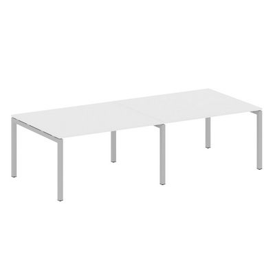 Metal System Quattro 5x5 50БП.ПРГ-2.3 (Белый/Серый) Переговорный стол на П-образном м/к