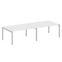 Metal System Quattro 5x5 50БП.ПРГ-2.4 (Белый/Серый) Переговорный стол на П-образном м/к
